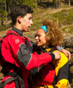 Cormac comforts Nicole at the Pit Stop of The Amazing Race Canada 2