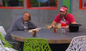 Donny Thompson gives Christine Brecht some information to think about in Big Brother 16 Episode 26