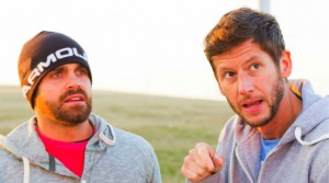 Rob Goddard and Ryan Steele at the route marker of Amazing Race Canada 2 episode 6