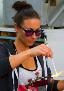 Audrey Maurice makes beads at the detour on Amazing Race Canada episode 9