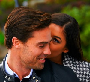 Tim Warmels connects with April Brockman on their photo shoot for Flare Magazine on The Bachelor Canada 2 episode 2