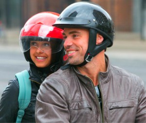 Tim Warmels and April Brockman go on a motorcylcle tour of Toronto on The Bachelor Canada 2 episode 5