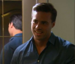 Tim Warmels looks terrified at the return of Natalie on The Bachelor Canada 2 episode 5