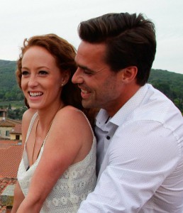 Tim Warmels and Lisa Racz enjoy the Tuscan view on The Bachelor Canada 2 episode 6