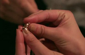 Tom Schwarz presents Katie Maloney with a Ring on a String on Vanderpump Rules