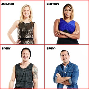 Big Brother Canada Cast Ashleigh Wood, Brittnee Blair, Bobby Hlad, Bruno Ielo