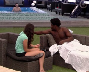 Godfrey Mangwiza tries to open Pilar Nemer's eyes as Kevin Martin watches on  BBCAN 3 episode 15