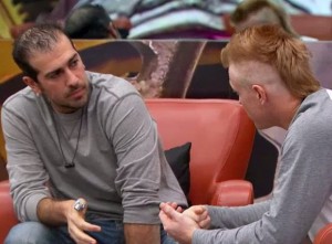 Bruno Ielo calms down Graig Merritt after being put on the block on BBCAN3 episode 8