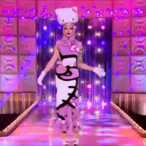 Pearl's lazy Hello Kitty couture on RuPaul's Drag Race season 7