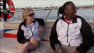 Meghan and T enjoy a day of parasailing as their reward on Hell's Kitchen season 14