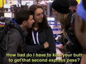 Kristin Lumsden wants Michaelia Drever and Hamilton Elliot's second express pass on The Amazing Race Canada 3 episode 3