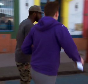 DuJean Williams and Brent Sweeney team up on the Mentos Challenge on the Amazing Race Canada 3 episode 3