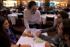 Sabrina Mercuri takes her time at the Dine Detour on The Amazing Race Canada 3 episode 3