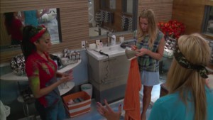 Vanessa, Shelli and Jackie meet in the HOH bathroom to discuss plans to backdoor Austin after BOB shocker #BB17