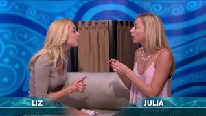 Liz and Julia swap places in the diary room #BB17 #TwinTwist