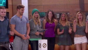 Vanessa, Clay, Becky, Shelli, John and Liz play in the week five #POV competition #BB17