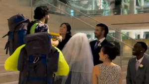 Matt Guinta and Nick Foti interrupt a wedding on The Amazing Race Canada 3