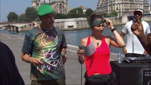 "My Tongue Doesn't Even Twist That Way"--In Detour A, Justin (left) and Diana (right) must perform a a rap song by French Congolese Rap Artist, Passi. Once the rap meets Passi's standards, they will receive the next clue, on THE AMAZING RACE, Friday, Oct. 30 (8:00-9:00 PM, ET/PT) on the CBS Television Network. Photo: CBS ÃÂ©2015 CBS Broadcasting, Inc. All Rights Reserved