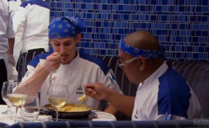 #HellsKitchen chefs are forced to eat their mistake by Chef Ramsay