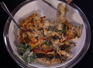 Kevin's pukey looking dish, made of storebought ingredients #HellsKitchen